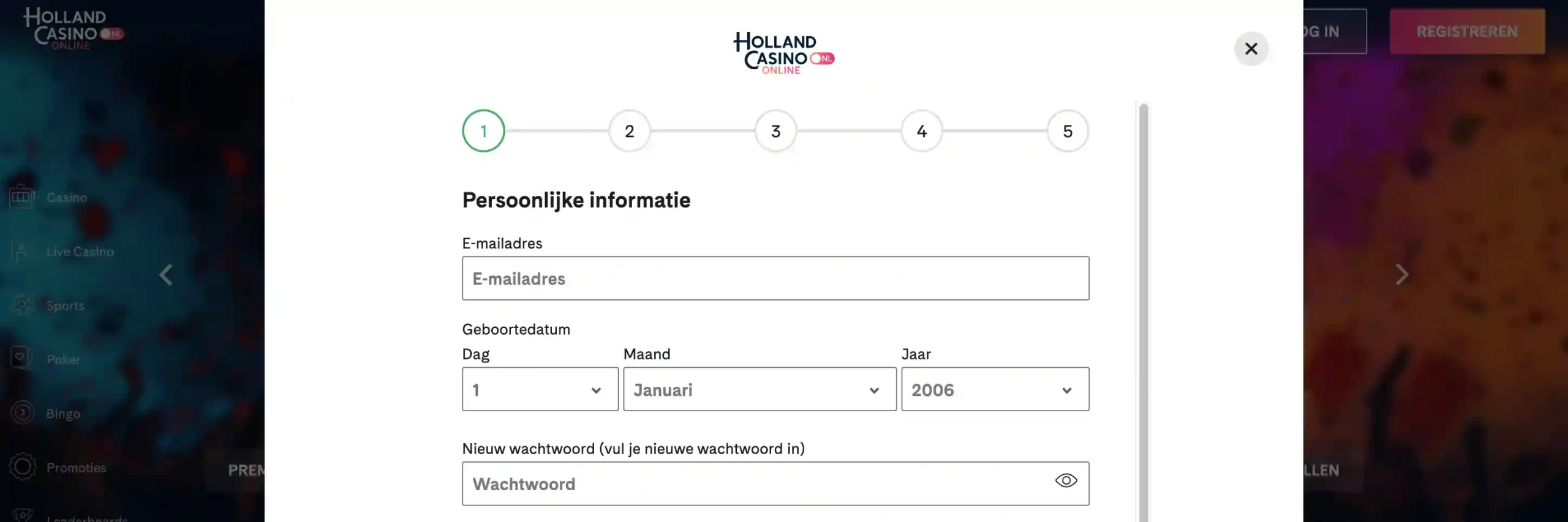 holland casino online aanmelden