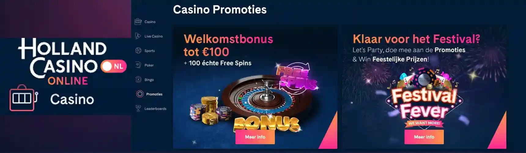 holland casino welkomstbonus